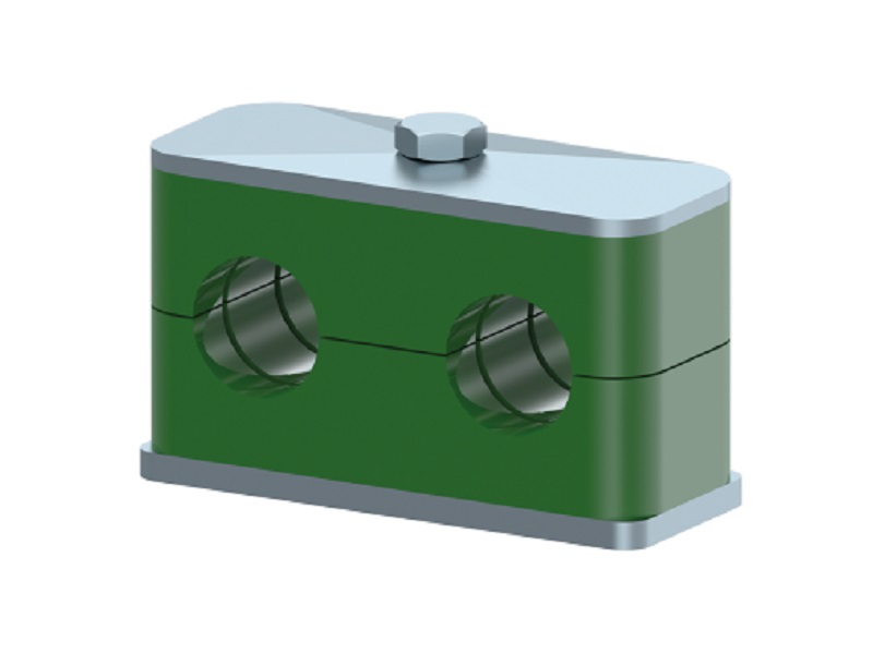 držiak pre trubky PP 2x oko -ľahká L rada