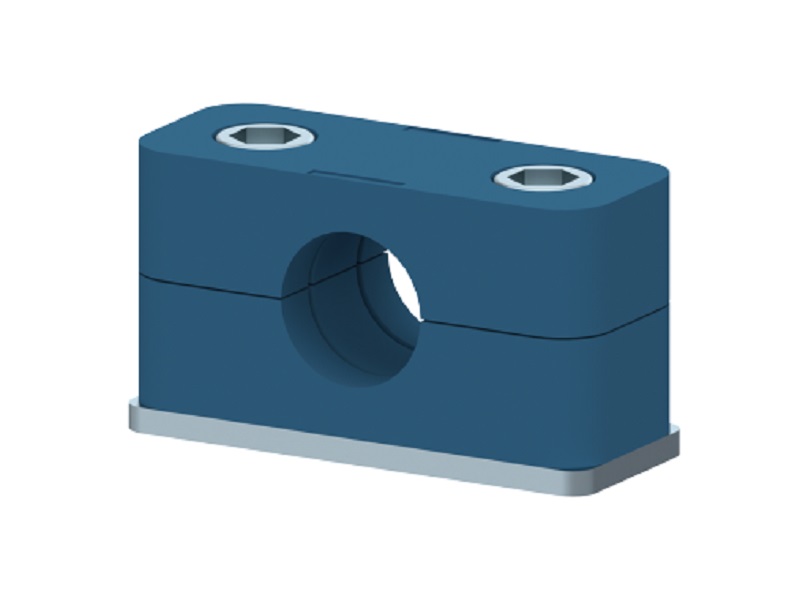 držiak pre trubky PP blue 1x oko -ľahká L rada