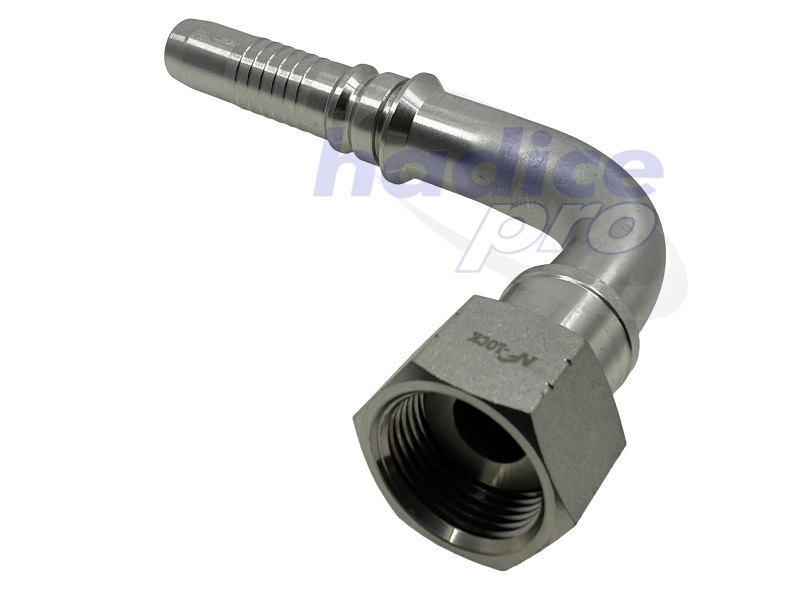 ORFS Interlock 90° - koncovka s maticou ma