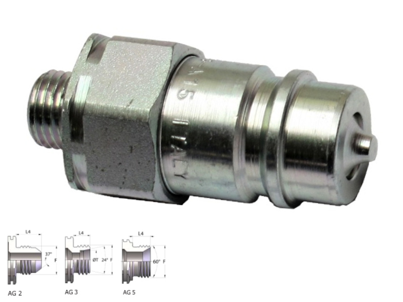 guličková rýchlospojka-zástrčka PPV3 krátky závit