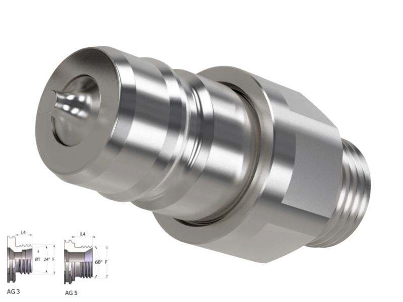 guličková rýchlospojka-zástrčka PPVX krátky závit