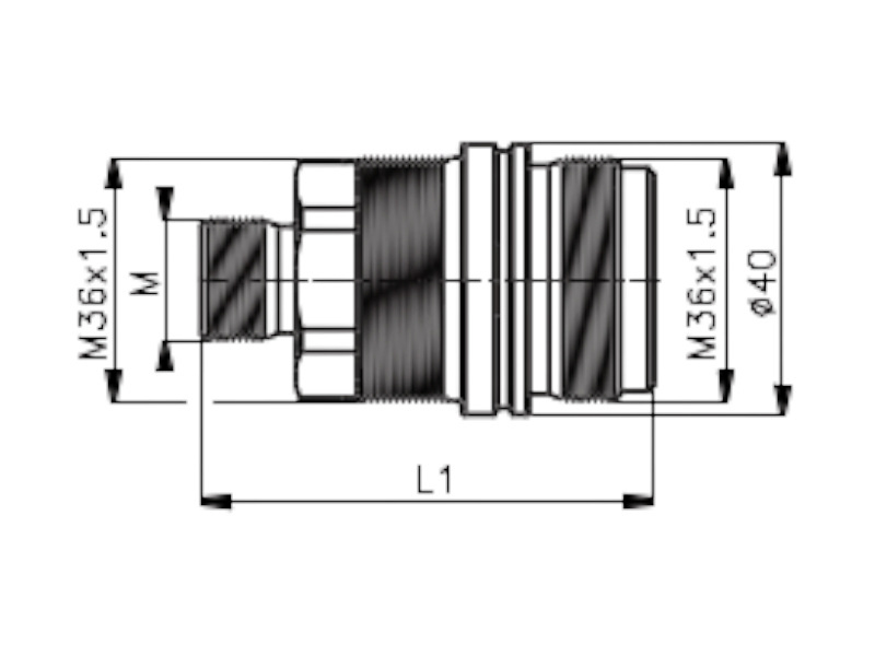 rýchlospojka šrobovacia-zásuvka HS20 dlhý závit