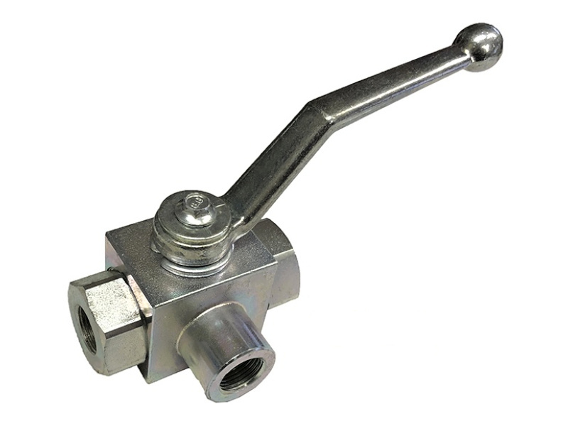 hydraulický guľový ventil 3-cestný